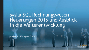 syska SQL Rechnungswesen Neuerungen 2015 und