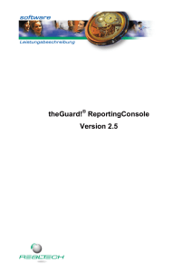 theGuard! ReportingConsole Version 2.5