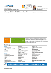 Volkswagen Golf VII 1.4 TSI BMT Lounge Navi / PDC 18.740 € 204