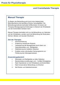 Manual Therapie - Physiotherapie