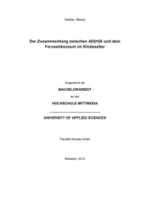 Der Zusammenhang zwischen AD(H)S und dem Fernsehkonsum im