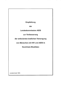 Empfehlung der Landeskommission AIDS zur Verbesserung der