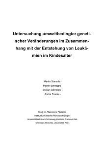 Untersuchung umweltbedingter genetischer Veränderungen im