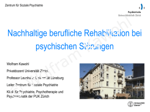 Nachhaltige berufliche Rehabilitation bei psychischen Störungen