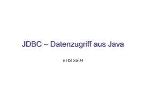 JDBC – Datenzugriff aus Java