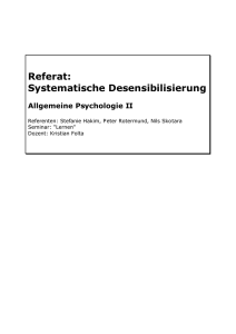 Referat: Systematische Desensibilisierung - Ruhr