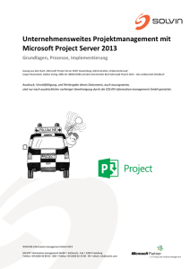 Unternehmensweites Projektmanagement mit Microsoft Project