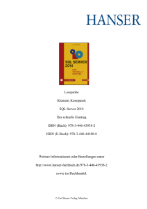 SQL Server 2014 – Der schnelle Einstieg