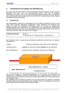 2. Physikalische Grundlagen der BIA