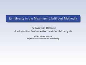 Einführung in die Maximum Likelihood Methodik - Alfred