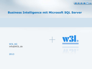 Business Intelligence mit Microsoft SQL Server