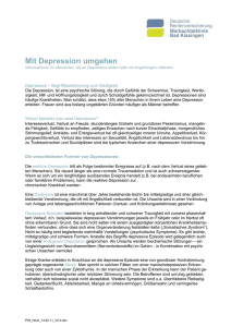 Mit Depression umgehen - Informationen für Menschen, die an