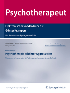 Psychotherapie erhöhter Aggressivität