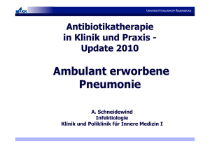 Ambulant erworbene Pneumonie - Universitätsklinikum Regensburg