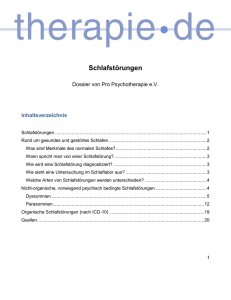 Dossier Schlafstörungen, PDF