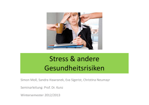 Stress & andere Gesundheitsrisiken