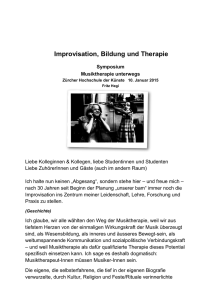 Improvisation, Bildung und Therapie