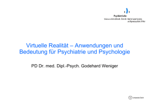 Präsentation Virtuelle Realität, PD Godehard Weniger, 1.7.2010