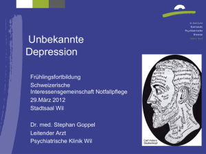 Depression - Schweizerische Interessengemeinschaft Notfallpflege