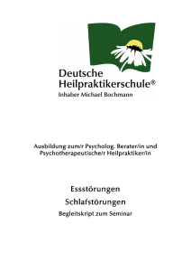Essstörungen, Schlafstörungen - Deutsche Heilpraktikerschule