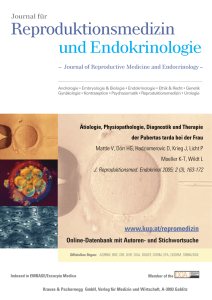 Ätiologie, Physiopathologie, Diagnostik und Therapie der Pubertas