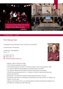 Prof. Michael Obst - Hochschule für Musik FRANZ LISZT Weimar