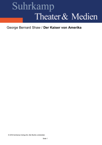 George Bernard Shaw / Der Kaiser von Amerika