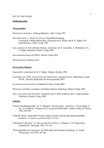 1 Prof. Dr. Peter Schaber Publikationsliste Monographien