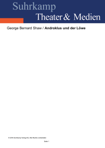 George Bernard Shaw / Androklus und der Löwe