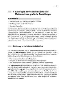 1 Grundlagen der Volkswirtschaftslehre: Mathematik und grafische