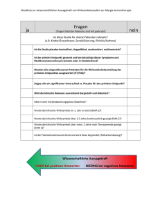 Checkliste zur wiss. Aussagekraft von Wirksamkeitsstudien