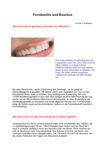 Parodontitis und Rauchen