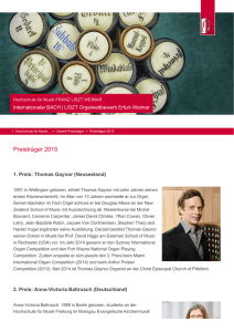 Preisträger 2015 - Hochschule für Musik FRANZ LISZT Weimar