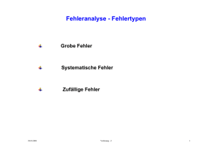 Fehleranalyse