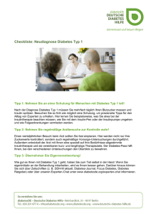 Checkliste: Neudiagnose Diabetes Typ 1