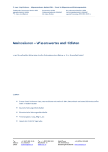 Aminosäuren - Wissenswertes und Hitlisten in graphischer