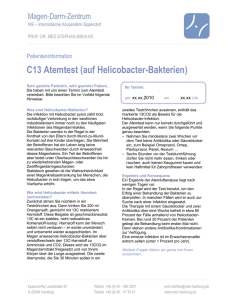 C13 Atemtest (auf Helicobacter-Bakterien)