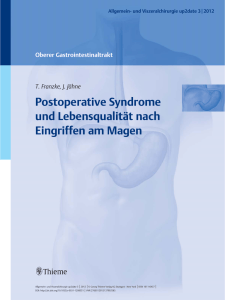 Postoperative Syndrome und Lebensqualität nach