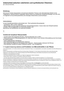 5- Unterschied zwischen natürlichen und synthetischen Vitaminen