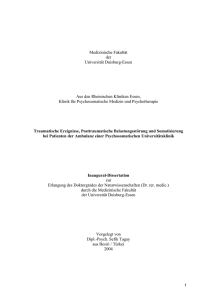 4. Das Konzept der Posttraumatischen Belastungsstörung