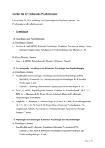 A: Grundlagen-Literatur - Institut Psychologische Psychotherapie