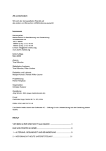 Alt und behindert - Berlin-Institut f&uuml;r Bev&ouml;lkerung und Entwicklung