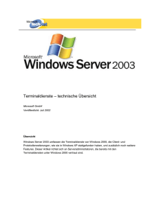 Technical Overview of Terminal Services
