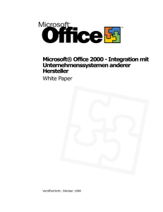 Die Office 2000-Initiative für unabhängige Software-Anbieter