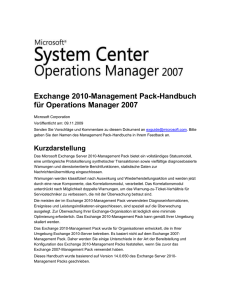Exchange 2010-Management Pack