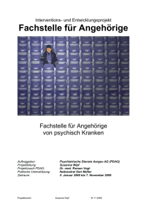 Interventionsprojekt - Netzwerk Angeh&ouml;rigenarbeit Psychiatrie