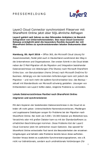 Layer2 Cloud Connector synchronisiert Fileserver mit SharePoint