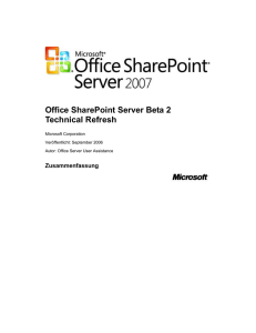Installieren von Microsoft Office SharePoint Server 2007 für Beta 2