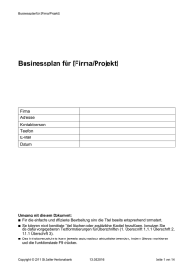 Businessplan-Word-Vorlage