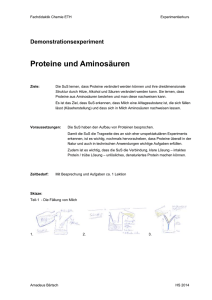 Proteine und Aminosäuren - Fachdidaktik Chemie ETH